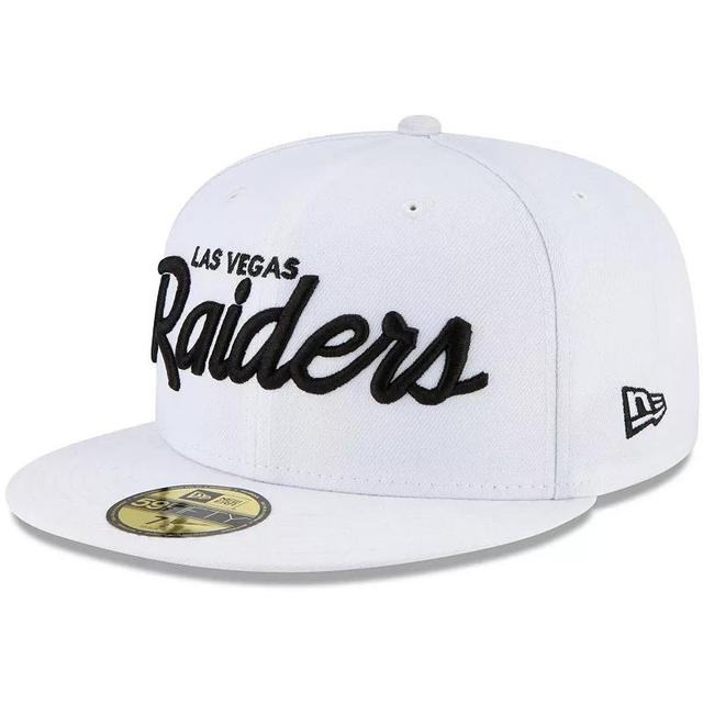 Mens New Era White Las Vegas Raiders Omaha 59FIFTY Fitted Hat Product Image