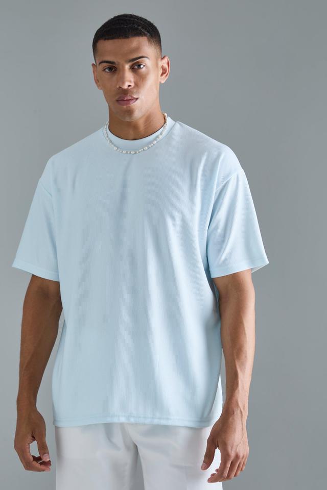 Oversized Ottoman Rib T-Shirt | boohooMAN USA Product Image