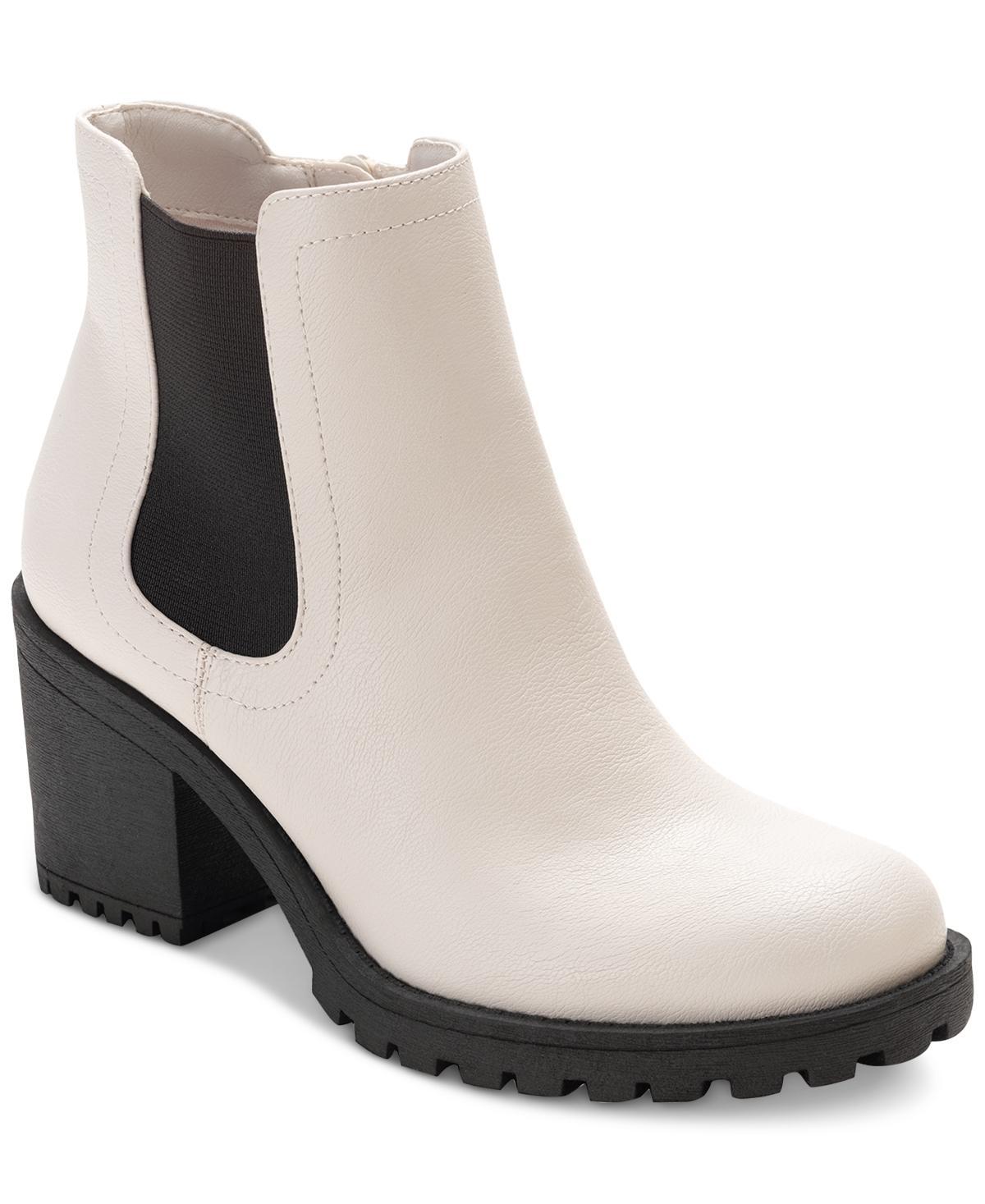 Sun + Stone Womens Morghan Lug Sole Block-Heel Booties, Created for Macys Product Image