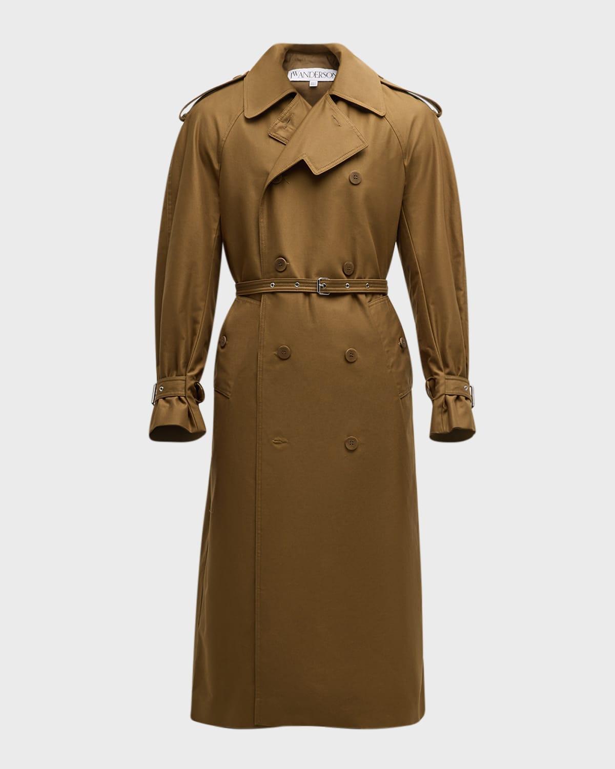 Men's Wool-Nylon Drill Trench Coat Product Image