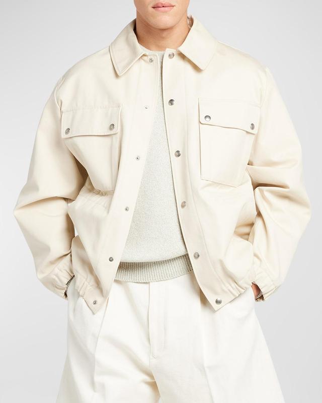 Mens Toei Cotton Canvas Bomber Jacket Product Image