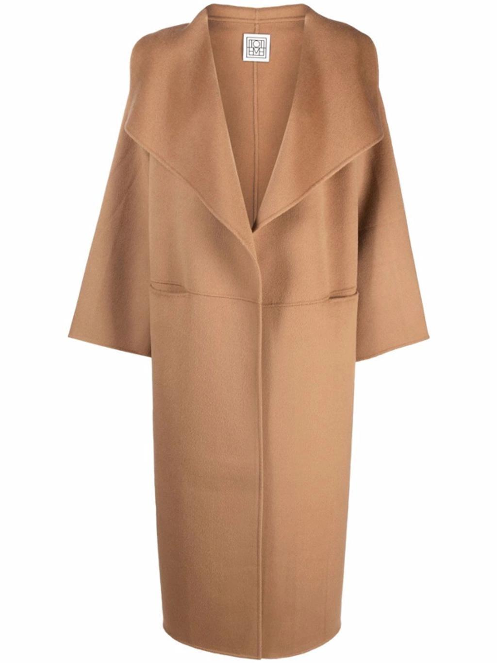 Signature Wool Cashmere Coat In Brown Product Image