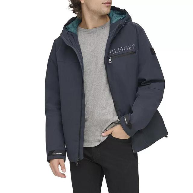 Mens Tommy Hilfiger Flex Tech Hooded Rain Jacket Product Image