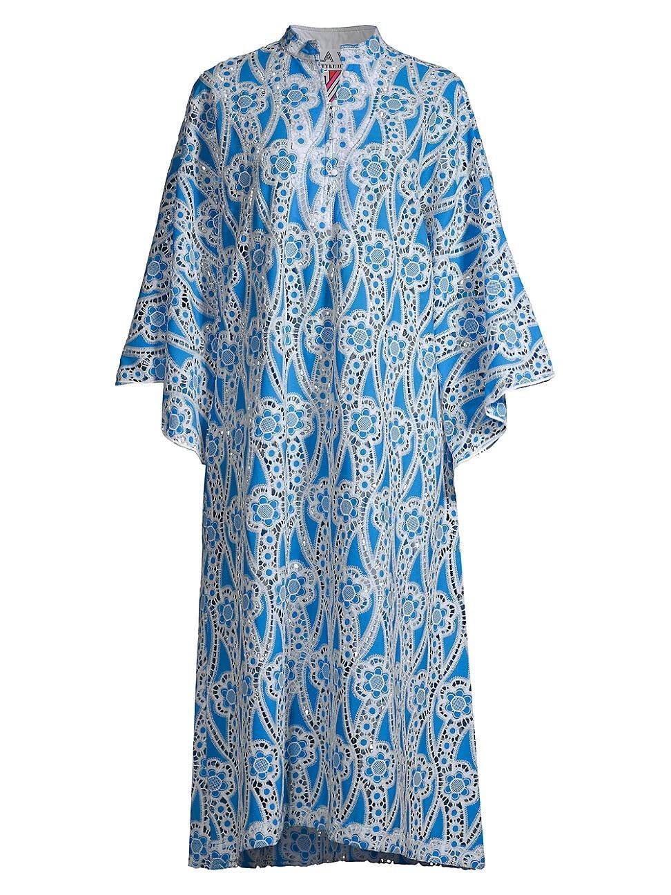 Womens Floral Appliqu Lace Maxi Caftan Product Image