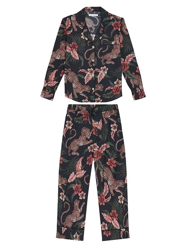 Womens Cotton Jungle 2-Piece Pajama Set Product Image