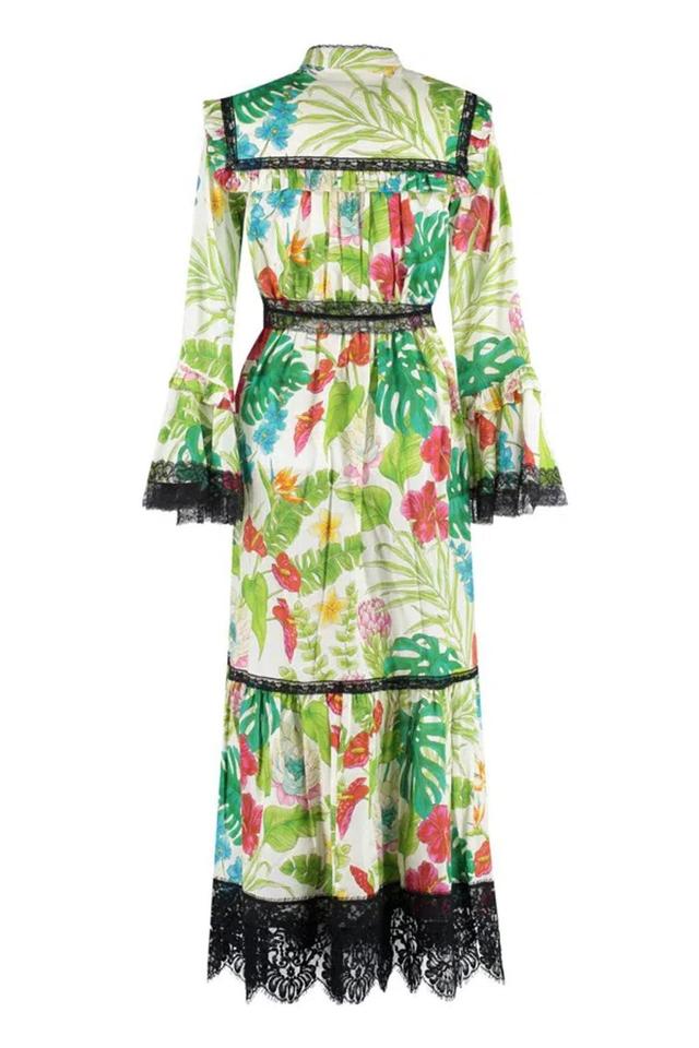 Floral Printed Dress In Multicolor Product Image