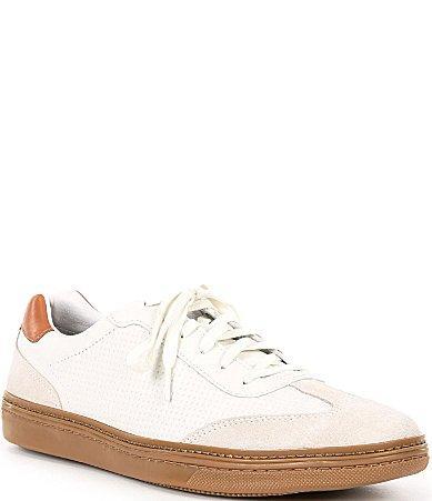 Johnston & Murphy Mens Mcguffey T-Toe Sneakers - White Full Grain Product Image