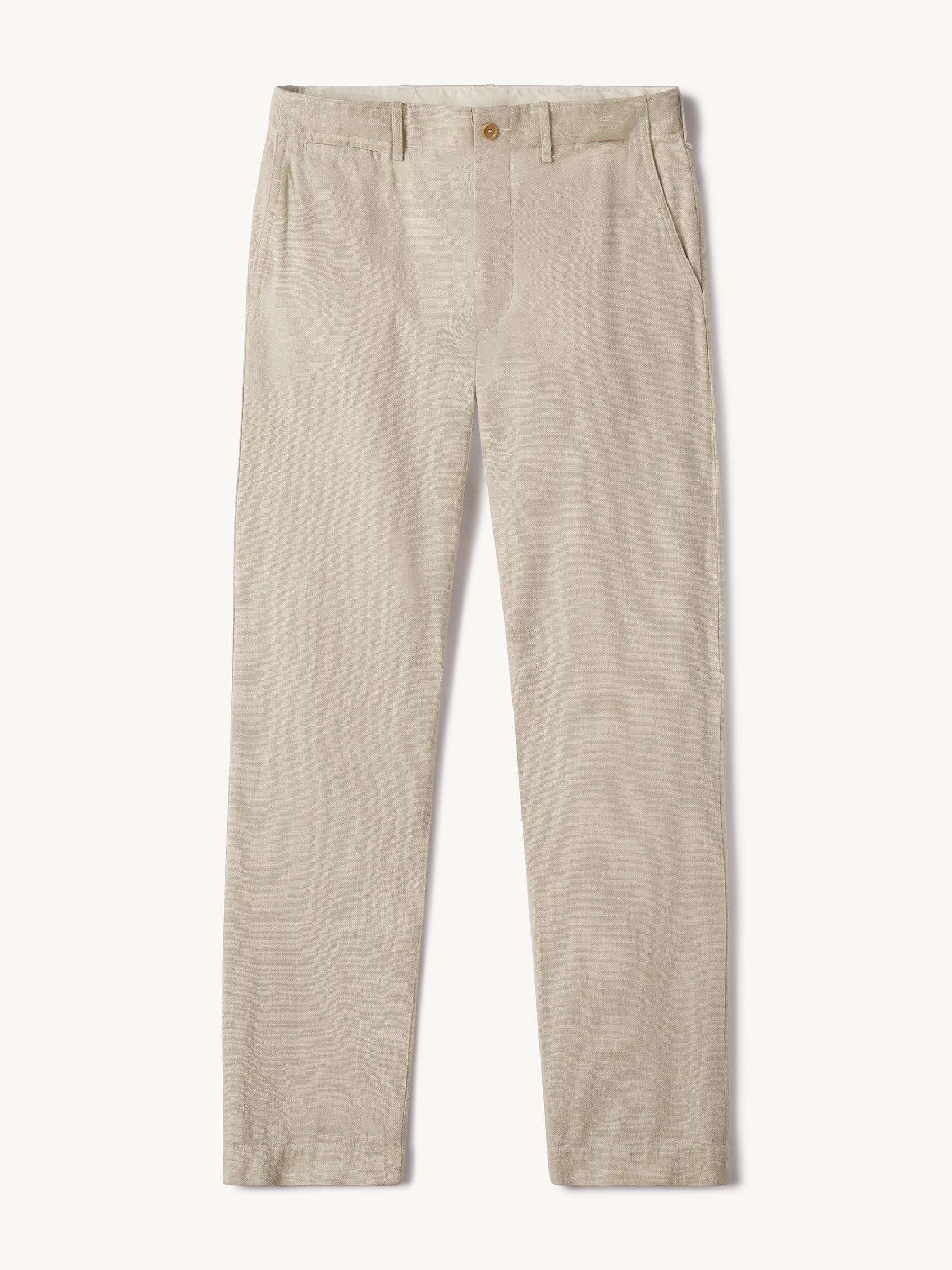 Natural Linen Hopsack Carry-On Pant Product Image