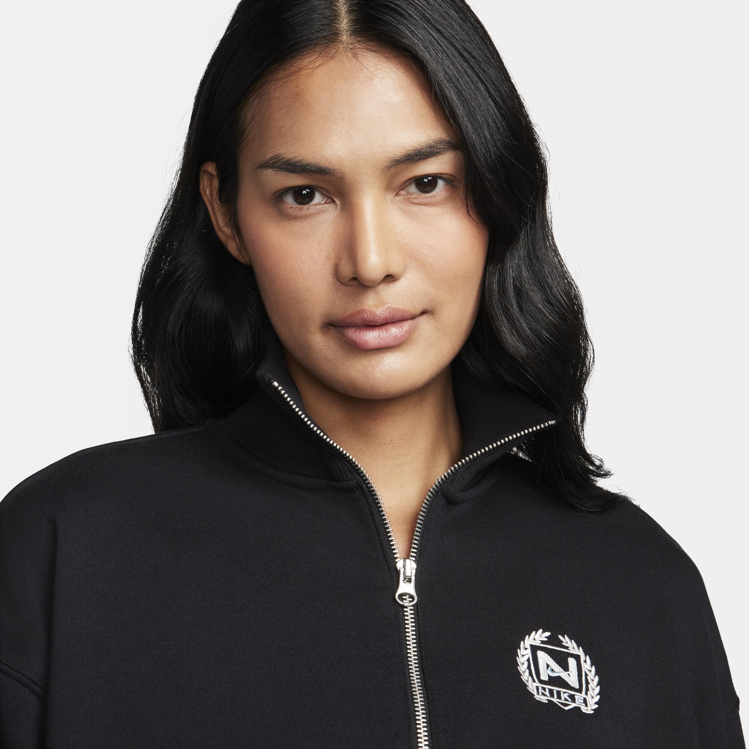 Women's Nike Sportswear Oversized 1/2-Zip Crop Fleece Sweatshirt Product Image