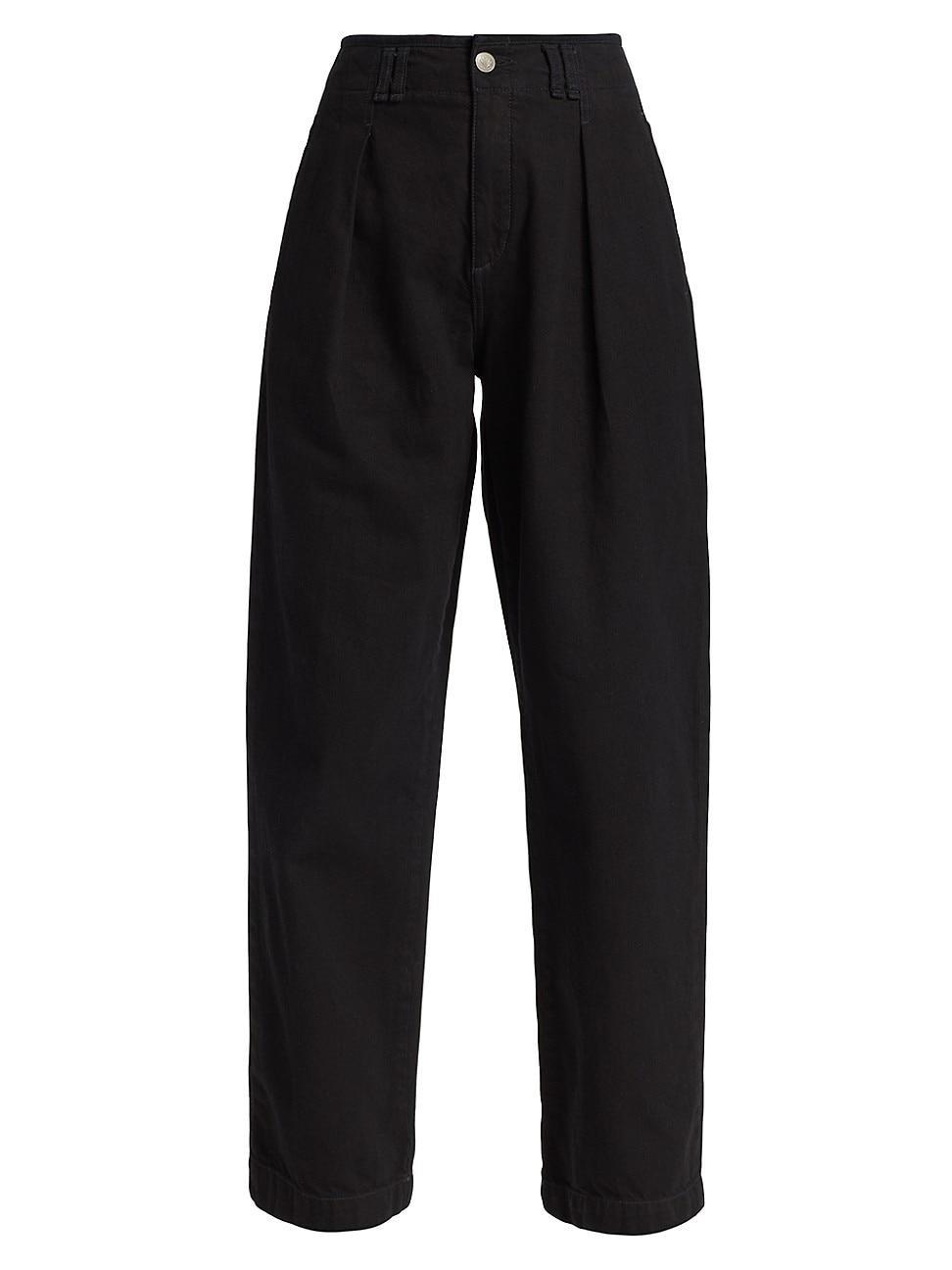 Womens High-Rise Pleated Trouser Product Image