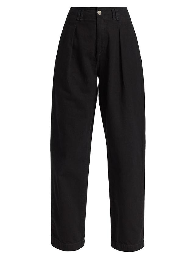 Womens High-Rise Pleated Trouser Product Image