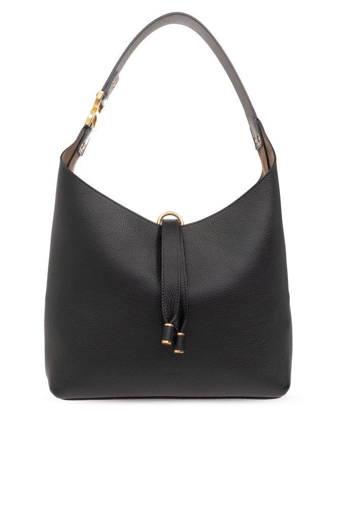 Small Marcie Hobo Bag In Black Product Image