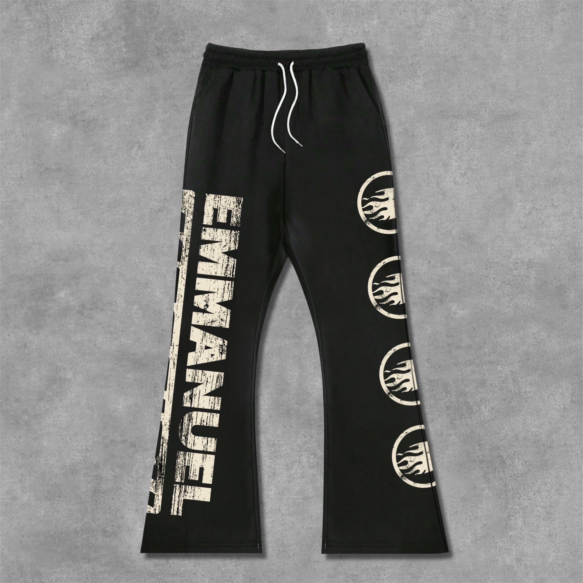 Emmanuel Messiah Vintage Graphics Flared Sweatpants Product Image