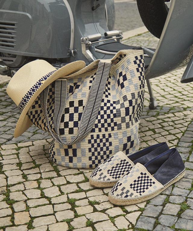 Guanbana Espadrilles in Blue Check Product Image