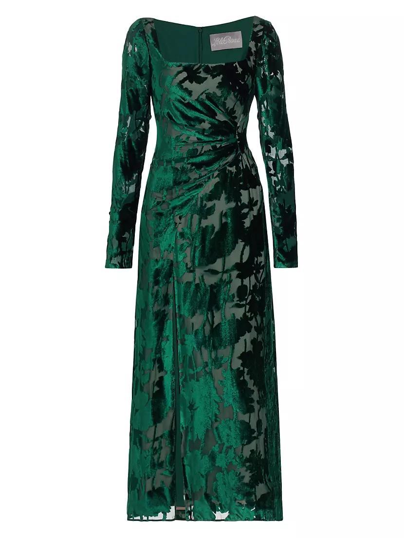 Floral Velvet Burnout Maxi Dress product image