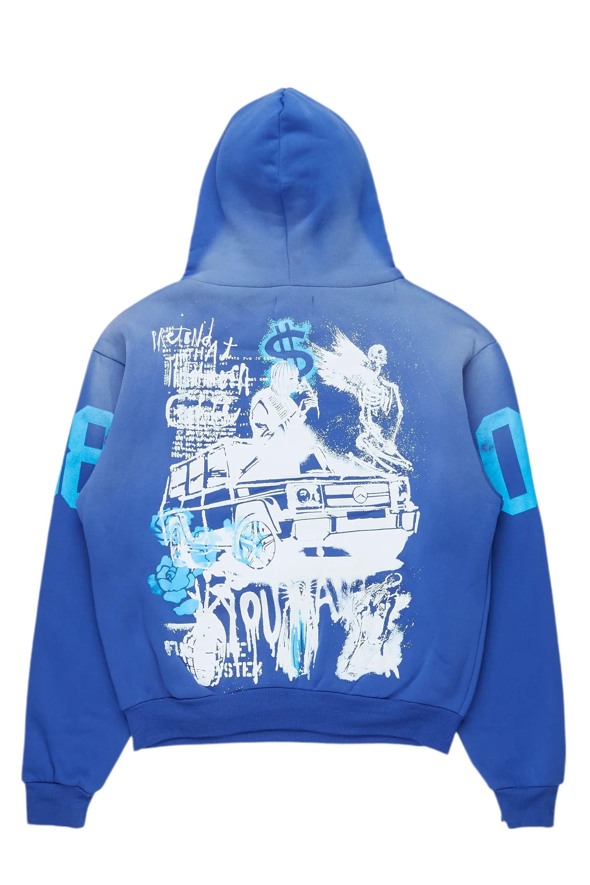 Kamille Royal Blue Oversized Hoodie Female Product Image