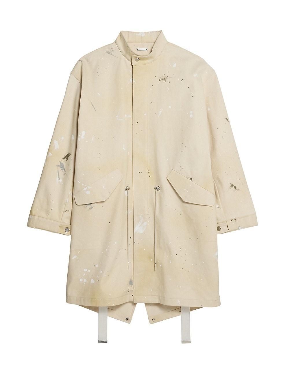 Mens Paint Splatter Denim Parka Product Image