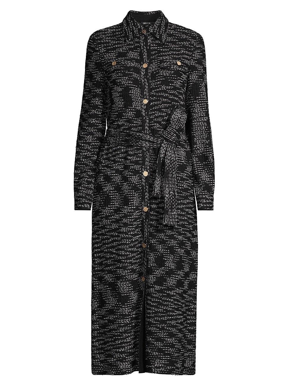 Misook Tweed Belted Midi Shirtdress Product Image