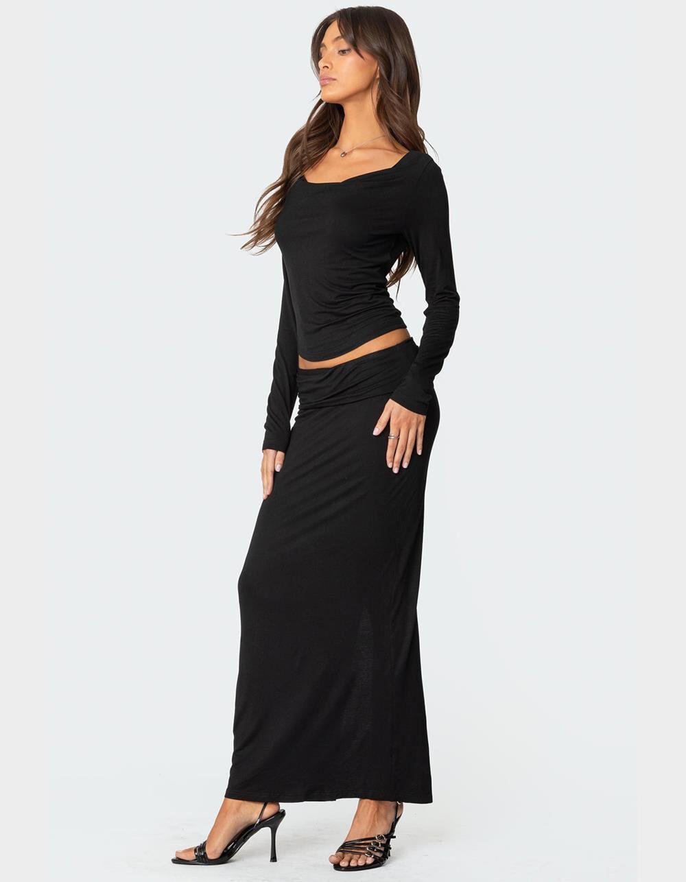 EDIKTED Johanna Fold Over Maxi Skirt Product Image