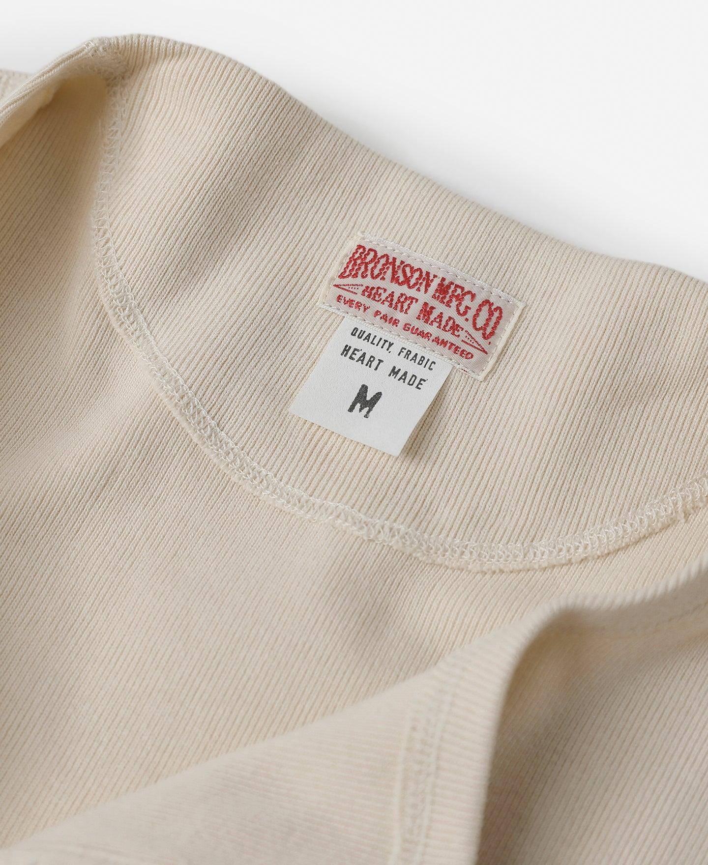 14 oz Side Closing Henley Shirt - Apricot Product Image