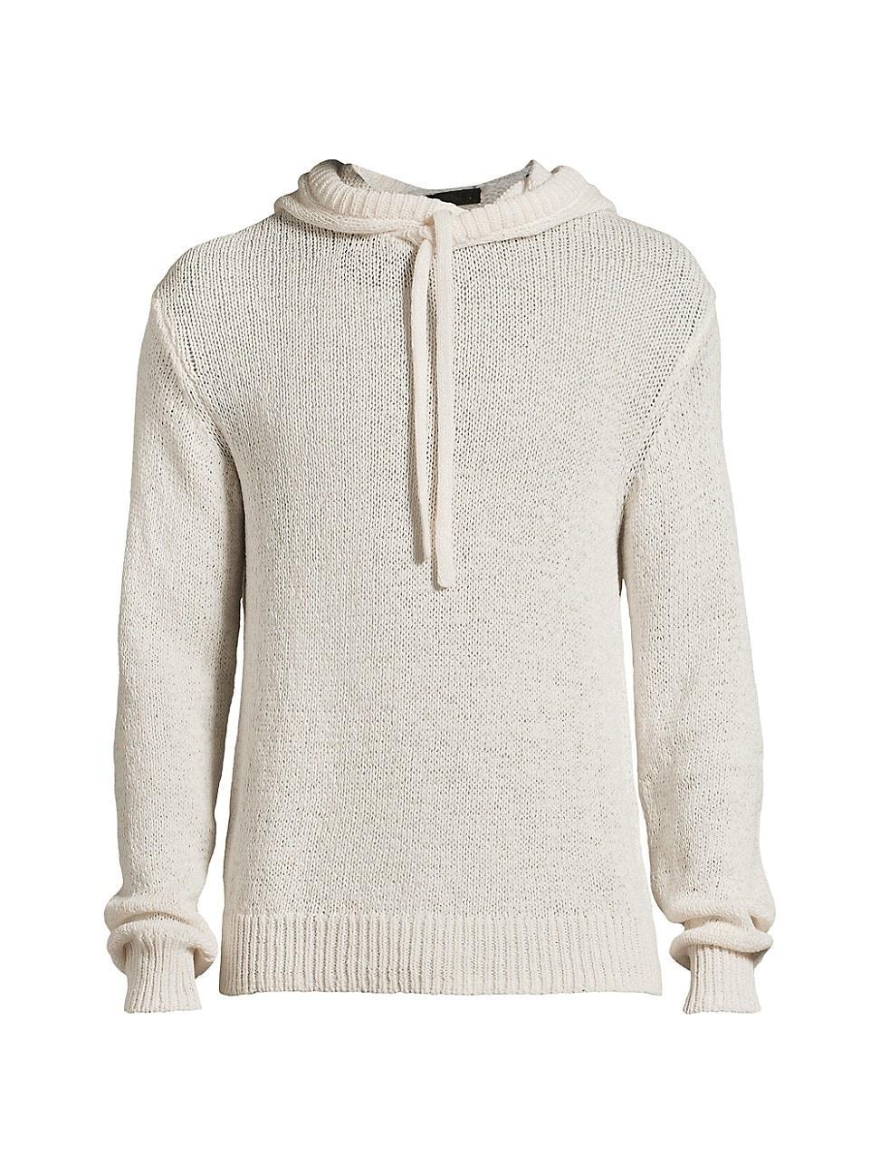 Mens Cotton-Blend Knit Hoodie Product Image