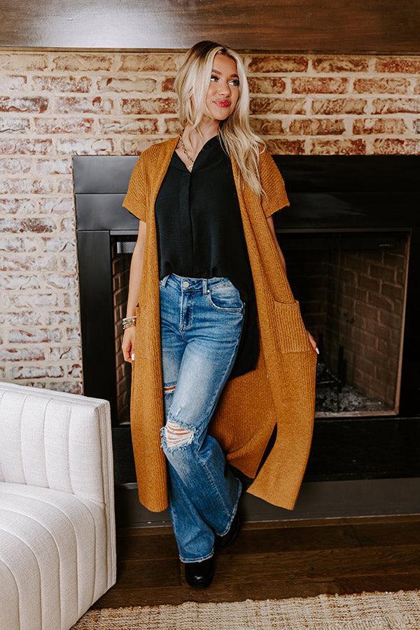 Autumn Vibes Ribbed Duster Cardigan product image