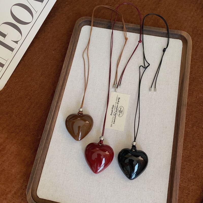 Heart-Shaped Pendant Necklace Product Image