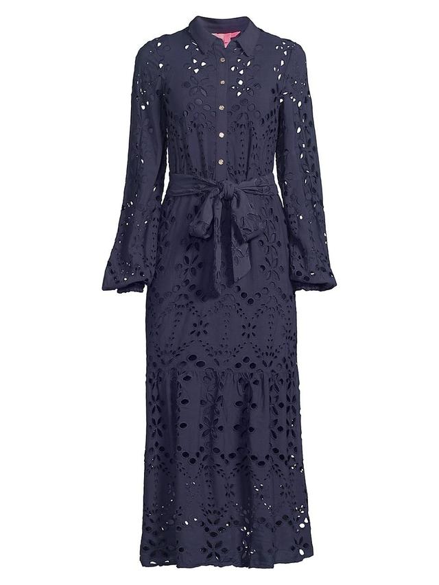 Womens Zia Eyelet Midi Shirtdress Product Image