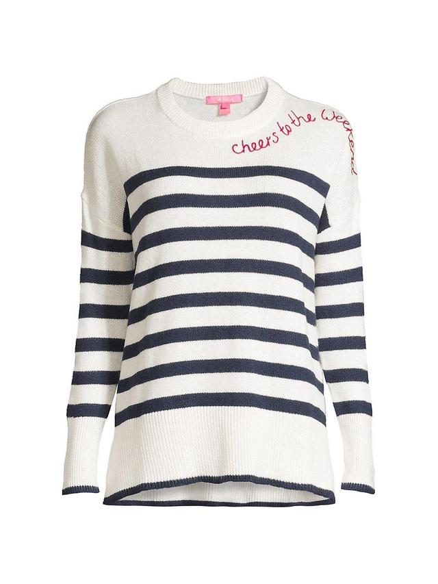 Womens Quince Striped Crewneck Sweater Product Image