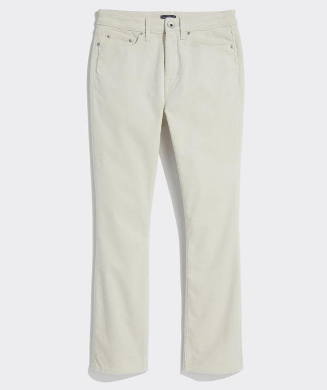 Kick Flare Mid-Rise Corduroy Pants Product Image