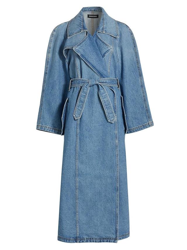 Womens Kosmo Denim Trench Coat Product Image