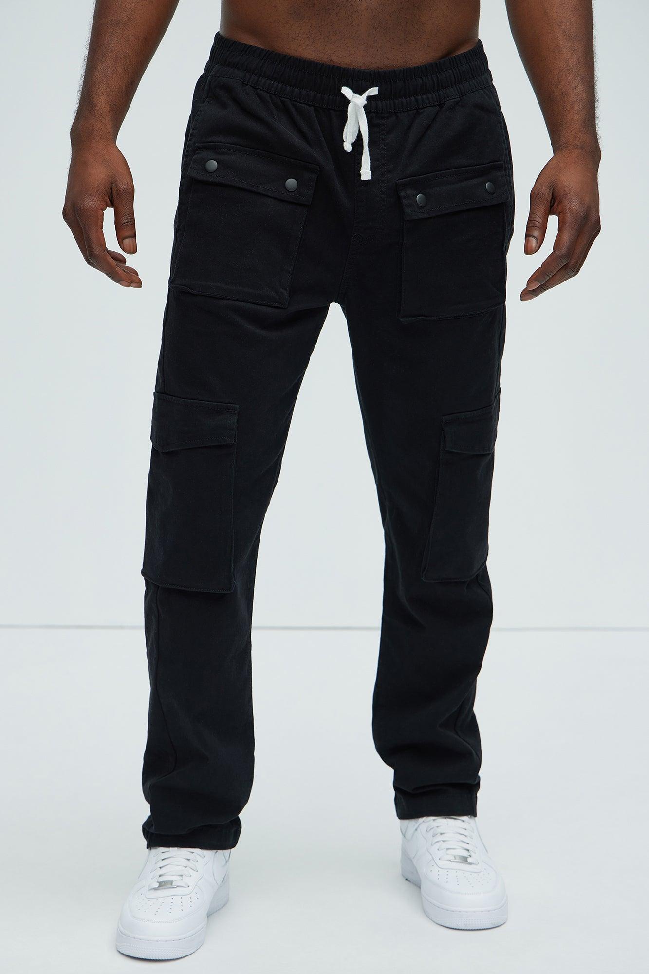 Howard Relaxed Cargo Pants - Black Product Image