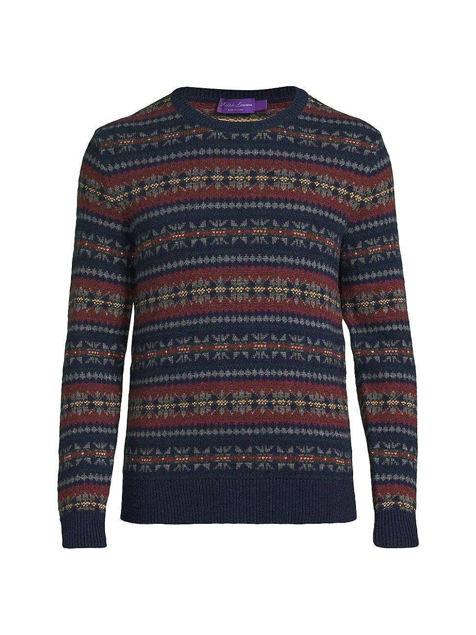 Mens Fair Isle Jacquard Sweater Product Image