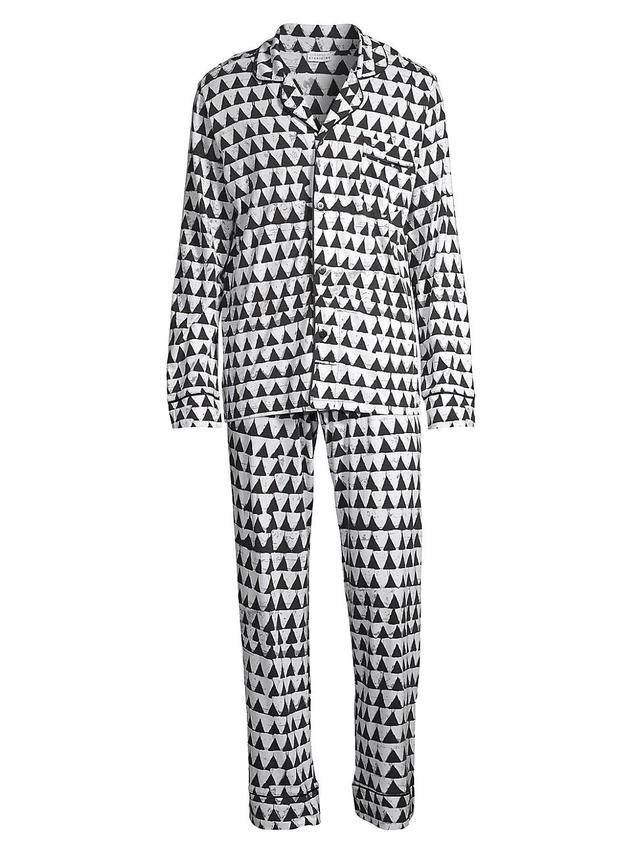 Mens Bella Geometric Cotton-Blend Pajamas Product Image