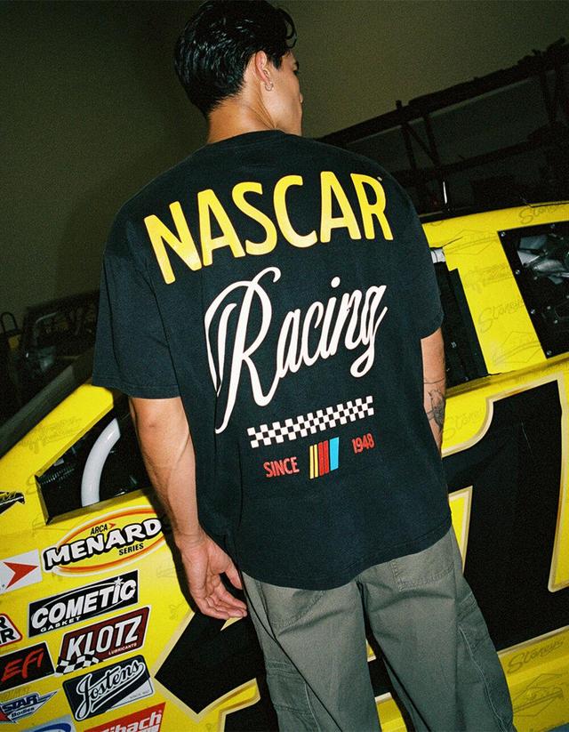 TILLYS x NASCAR Logo Embroidered Mens Boxy Pocket Tee Product Image