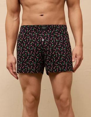 AEO Men's Mini Candy Canes Slim Knit Ultra Soft Boxer Short Product Image