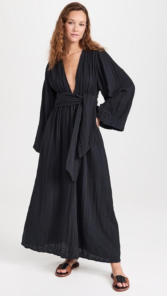 MARA HOFFMAN Blair Long Sleeve Deep-V Maxi Dress | Shopbop Product Image