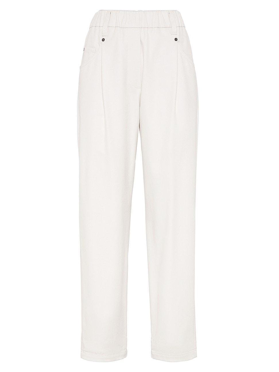 Womens Stretch Cotton Cover Baggy Pull-On Trousers product image