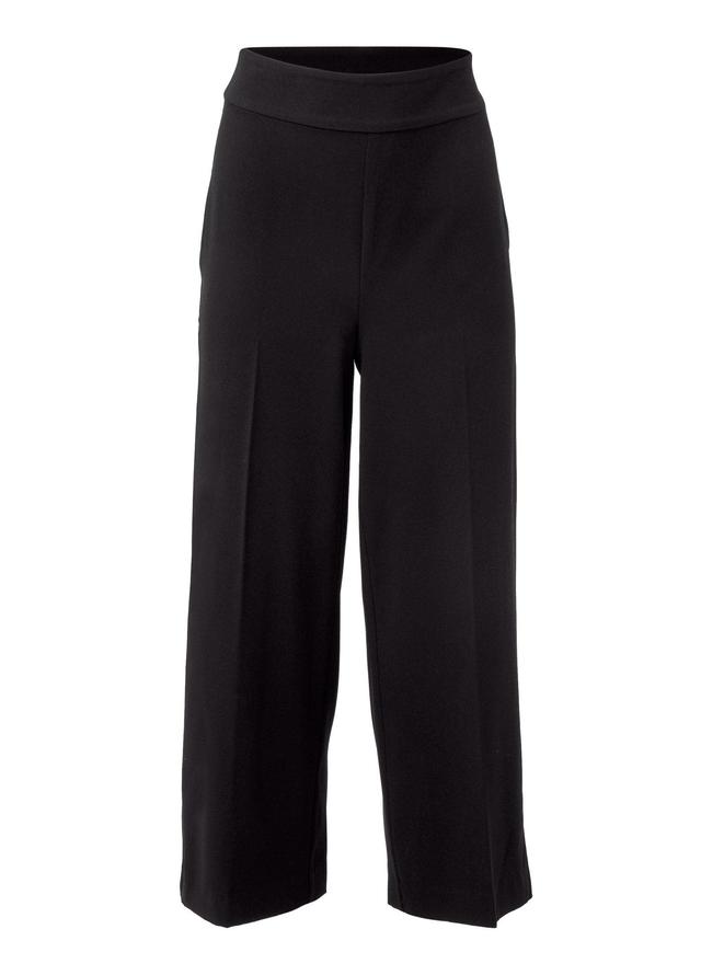 Crop Wide Leg Pants - Black Product Image