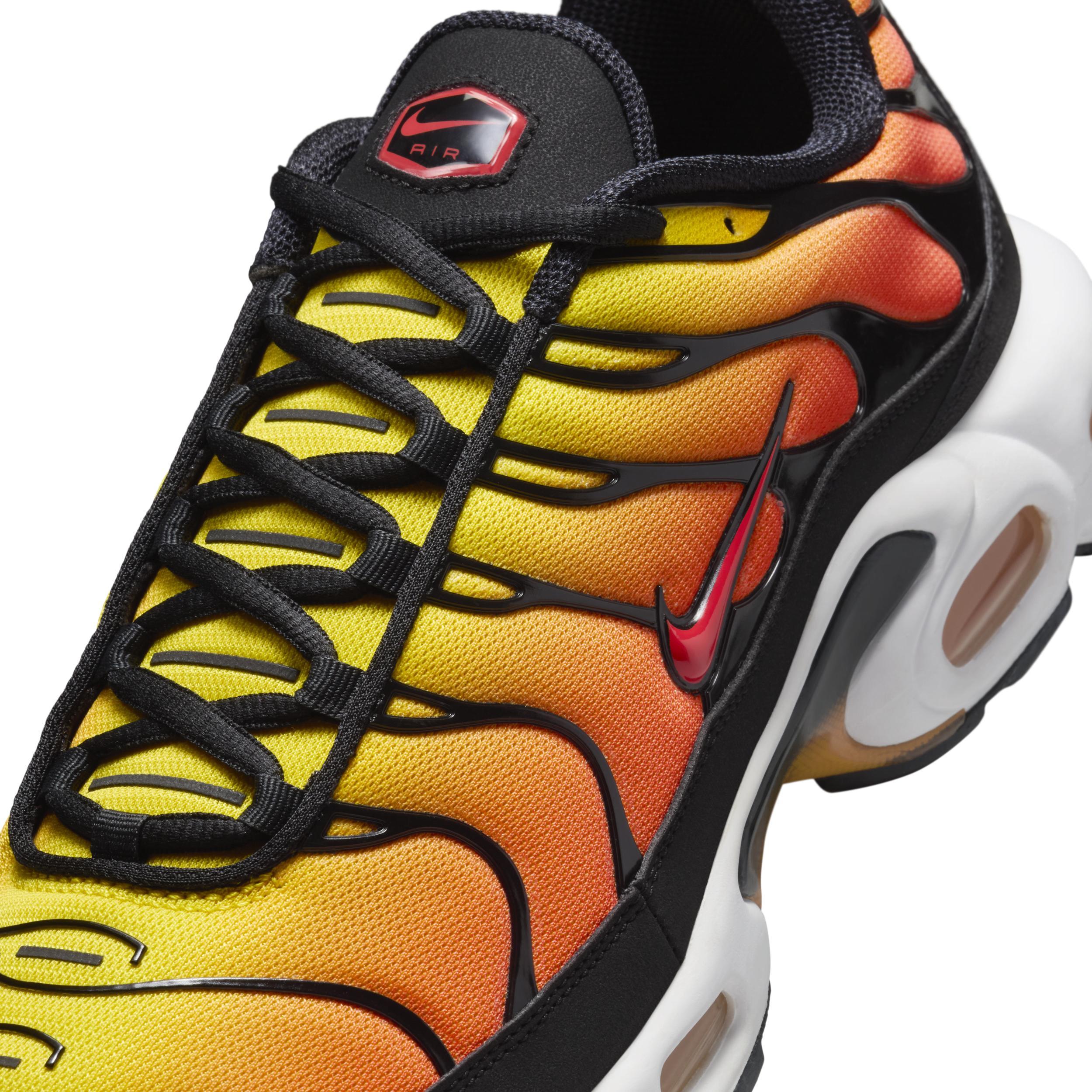 Nike Mens Air Max Plus Sunset - Running Shoes Black/Orange/Red Product Image