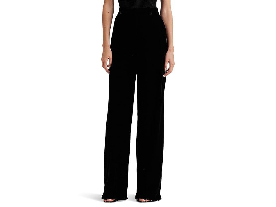 Lauren Ralph Lauren Velvet Wide-Leg Pants Women's Casual Pants Product Image