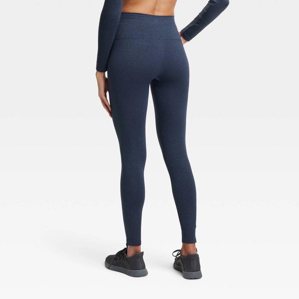 Women's Lurex Seamless High-Rise Leggings - All In Motion™ Blue XS Product Image