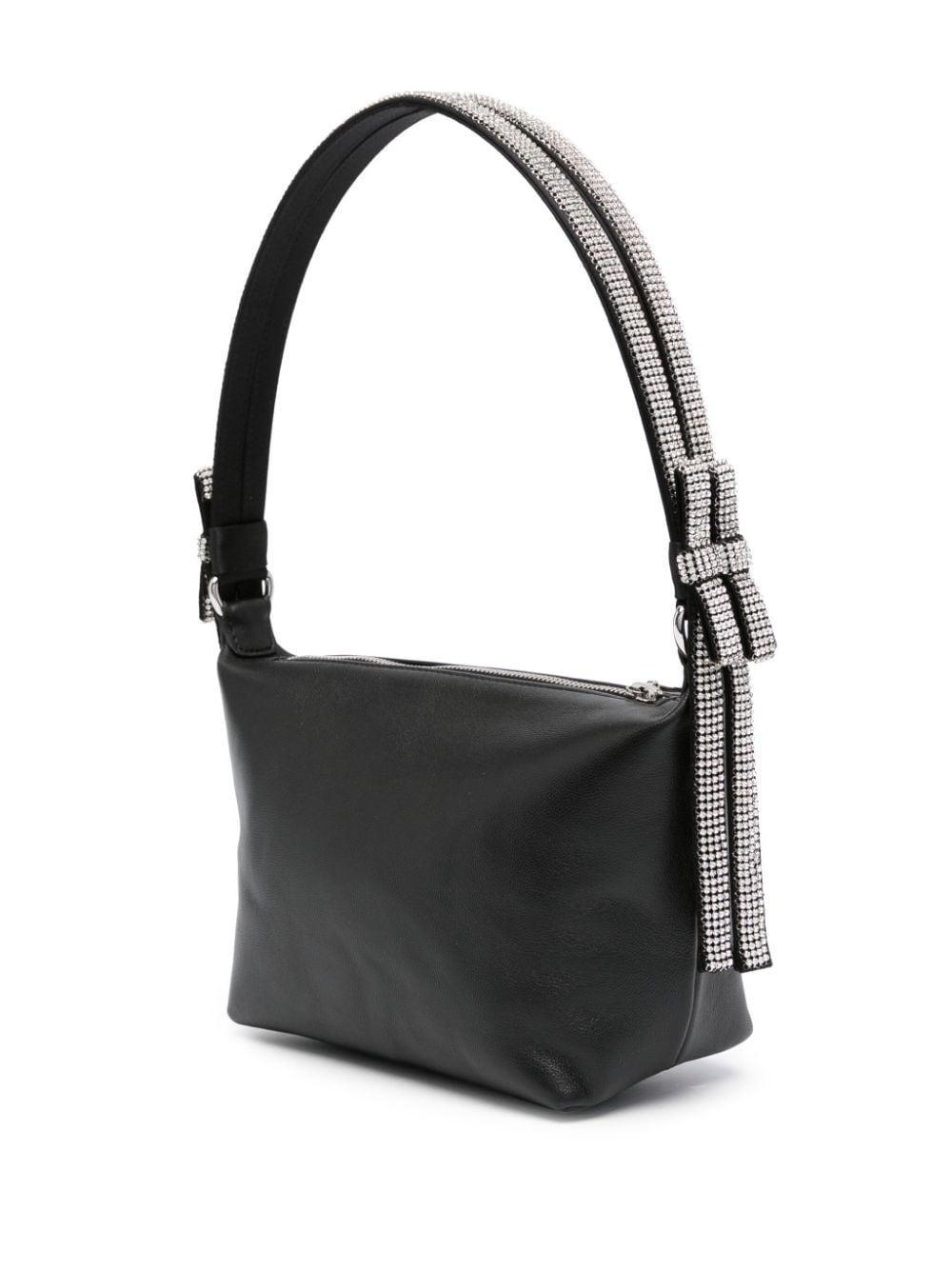 crystal-strap leather tote bag Product Image