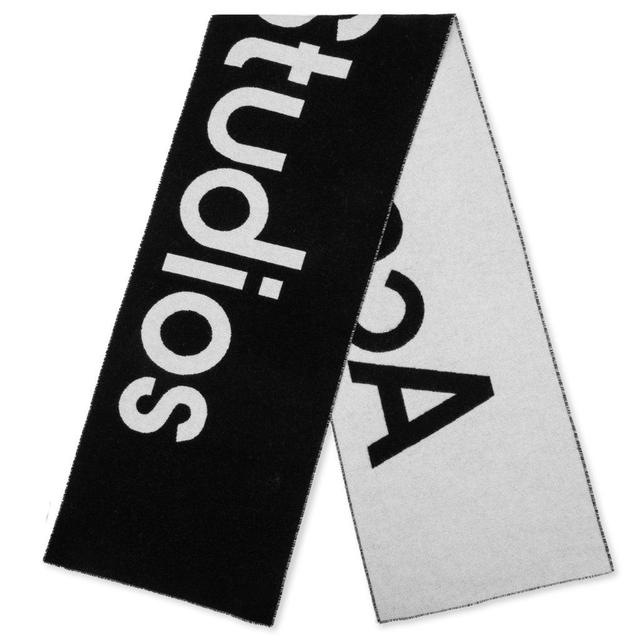 Logo Jacquard Scarf - Black/White Male Product Image