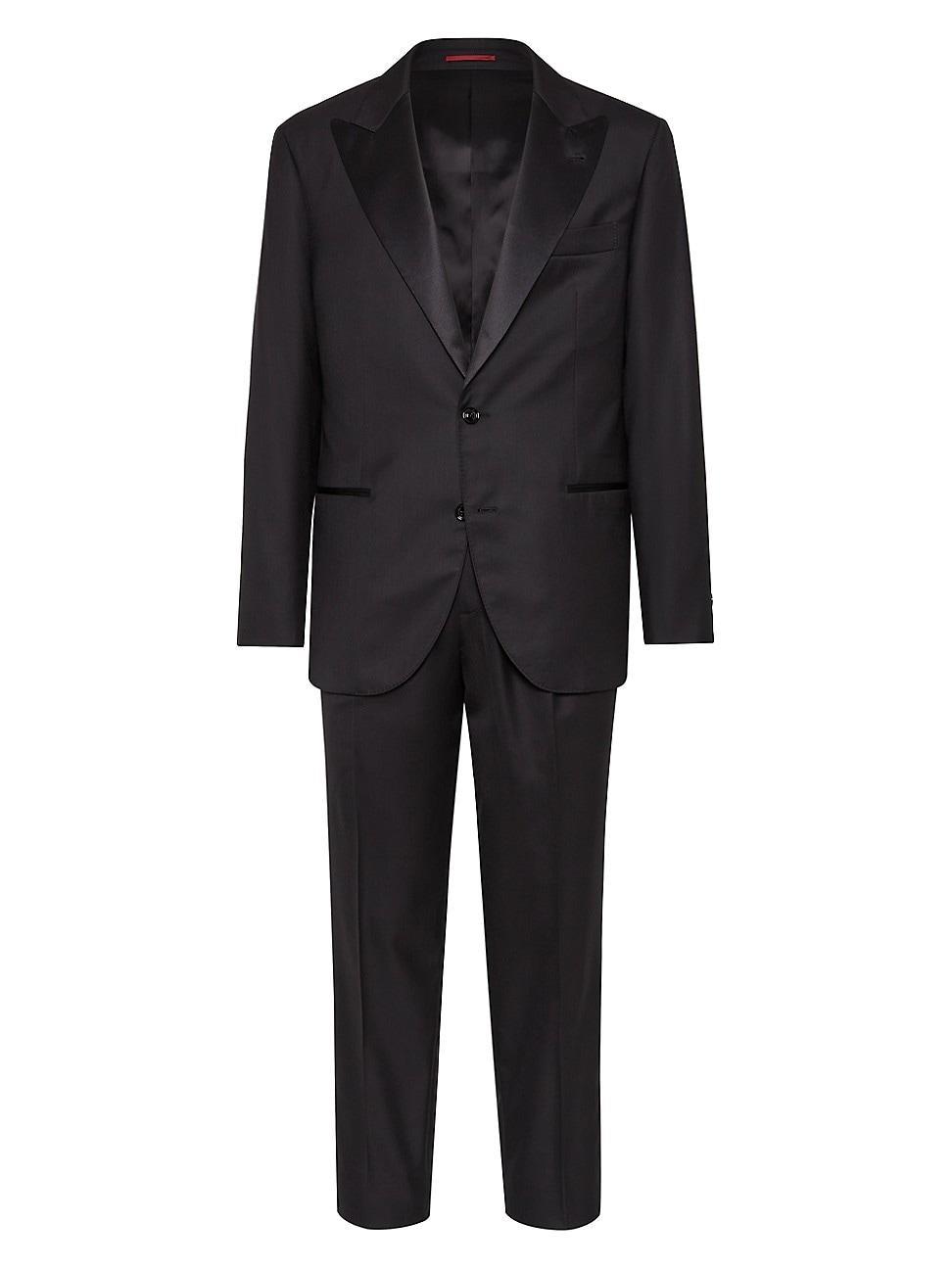 Mens Tuxedo with Peak Lapel Jacket and Pleated Trousers Product Image