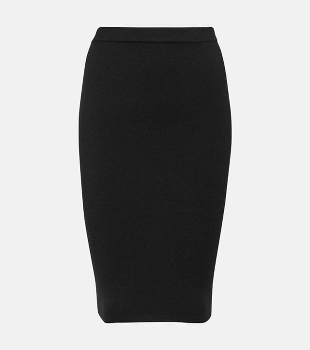 SAINT LAURENT Elasticated-waistband Pencil Skirt In Black Product Image