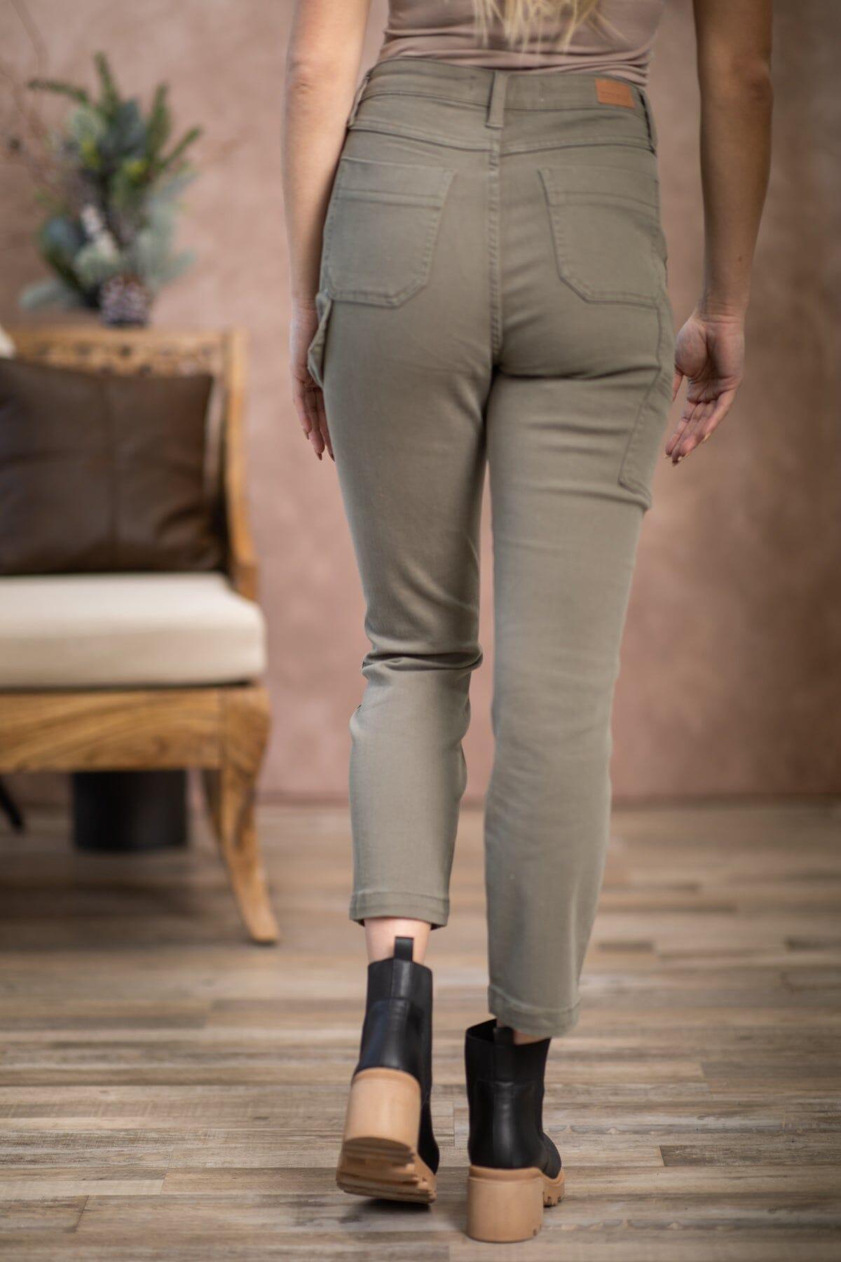 Judy Blue Olive Carpenter Pants Product Image