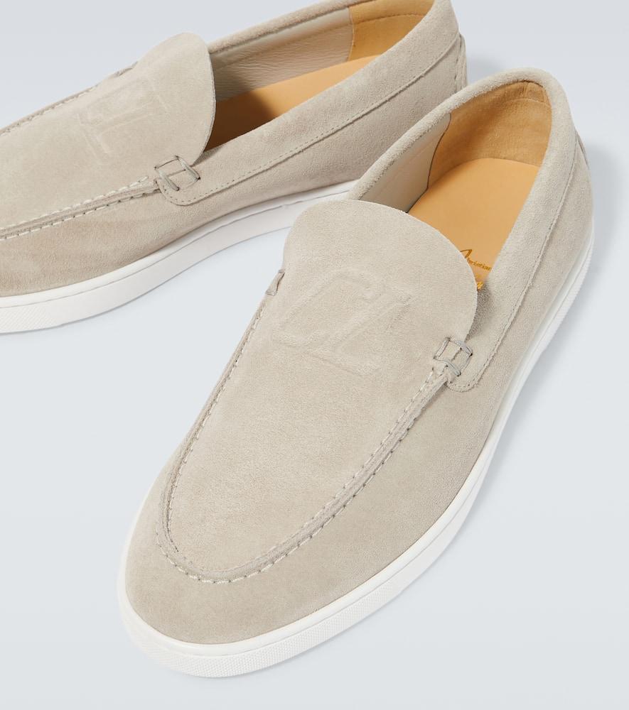 CHRISTIAN LOUBOUTIN Suede Loafers In Goose Product Image