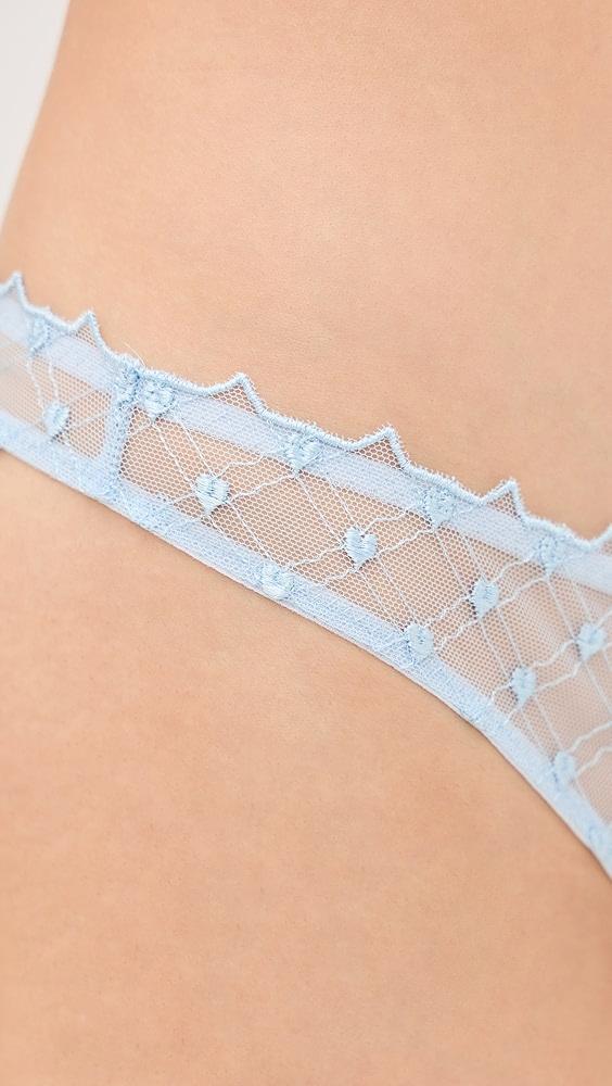 Fleur du Mal Love Lock Embroidery Thong | Shopbop Product Image