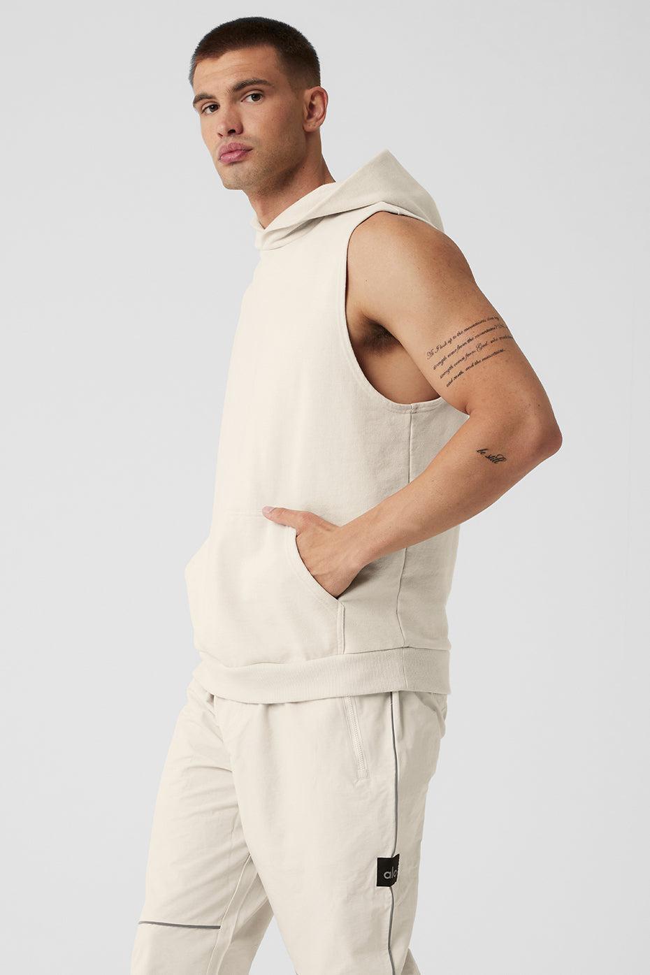 Chill Sleeveless Hoodie - Bone Male Product Image